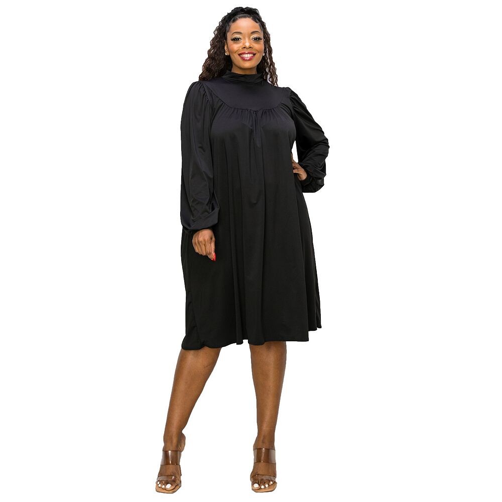 Платье с воротником-стойкой размера плюс Amal L I V D, черный
Платье с воротником-стойкой размера плюс Amal L I V D, черный