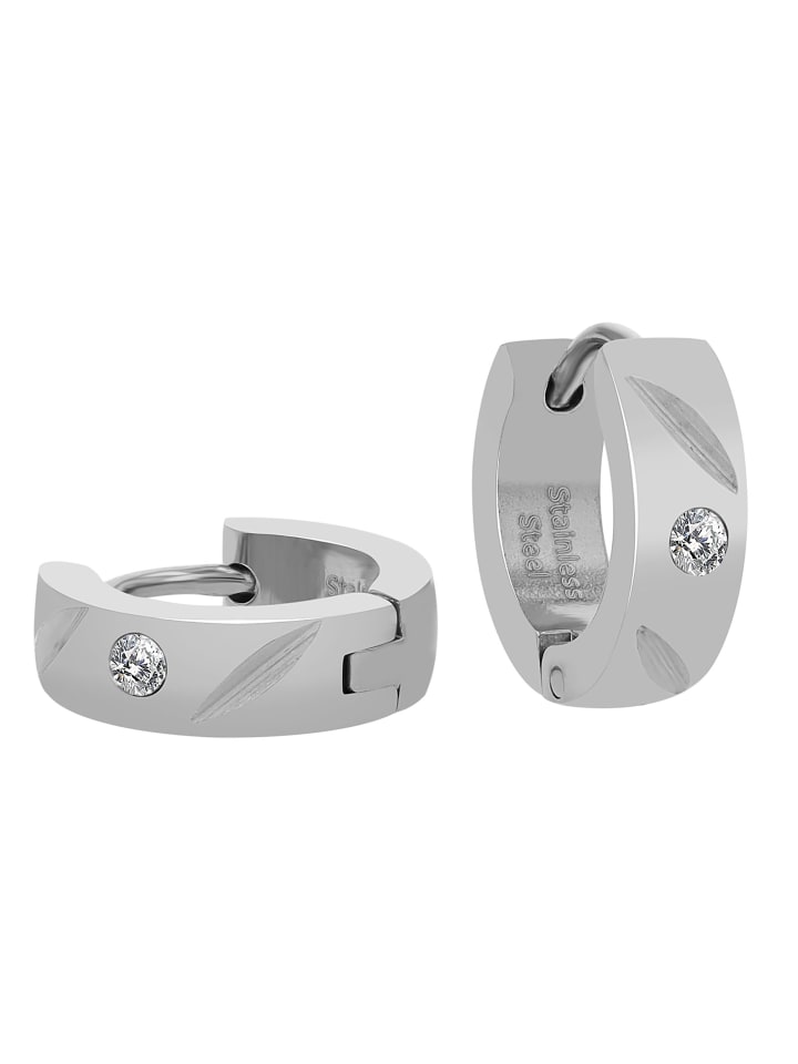 Adeliás Женские серьги - серьги-кольца на шарнирах из нержавеющей стали со стразами серебристого цвета
Adeliás Женские серьги - серьги-кольца на шарнирах из нержавеющей стали со стразами серебристого цвета