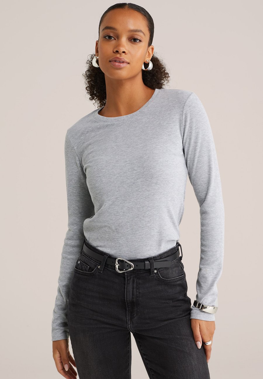 Топ WE Fashion Long sleeved top, Light Grey
Топ WE Fashion Long sleeved top, Light Grey