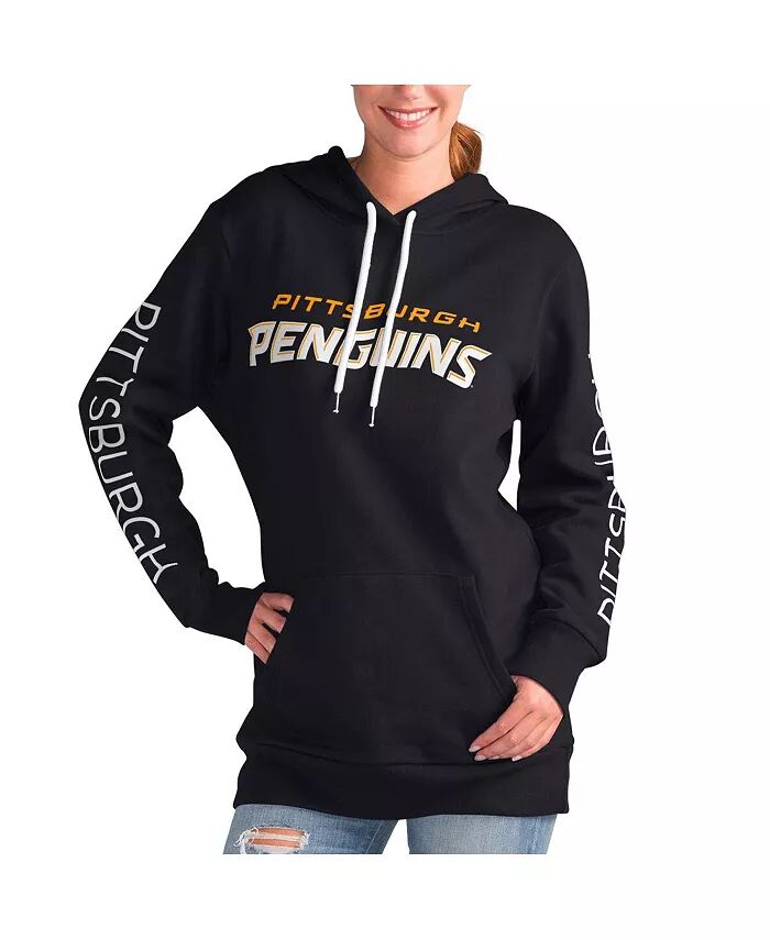 Женская черная толстовка с капюшоном Pittsburgh Penguins Overtime G-III 4Her by Carl Banks
Женская черная толстовка с капюшоном Pittsburgh Penguins Overtime G-III 4Her by Carl Banks