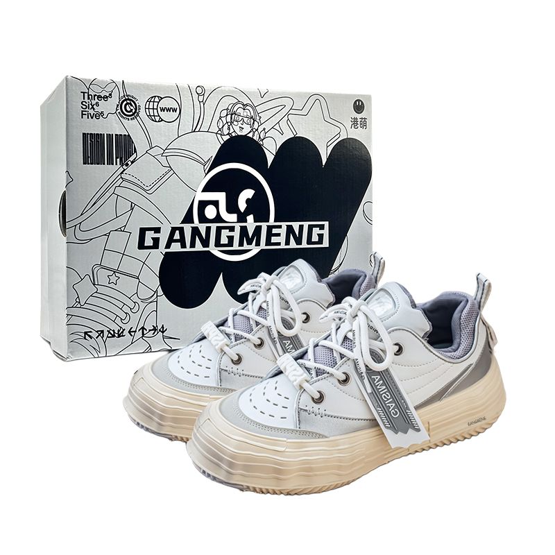 Hong Kong Meng Скользоустойчивые дышащие низкие скейтерские кроссовки для мужчин с эффектом увеличения роста Белый бокс, цвет White Box
Hong Kong Meng Скользоустойчивые дышащие низкие скейтерские кроссовки для мужчин с эффектом увеличения роста Белый бокс, цвет White Box