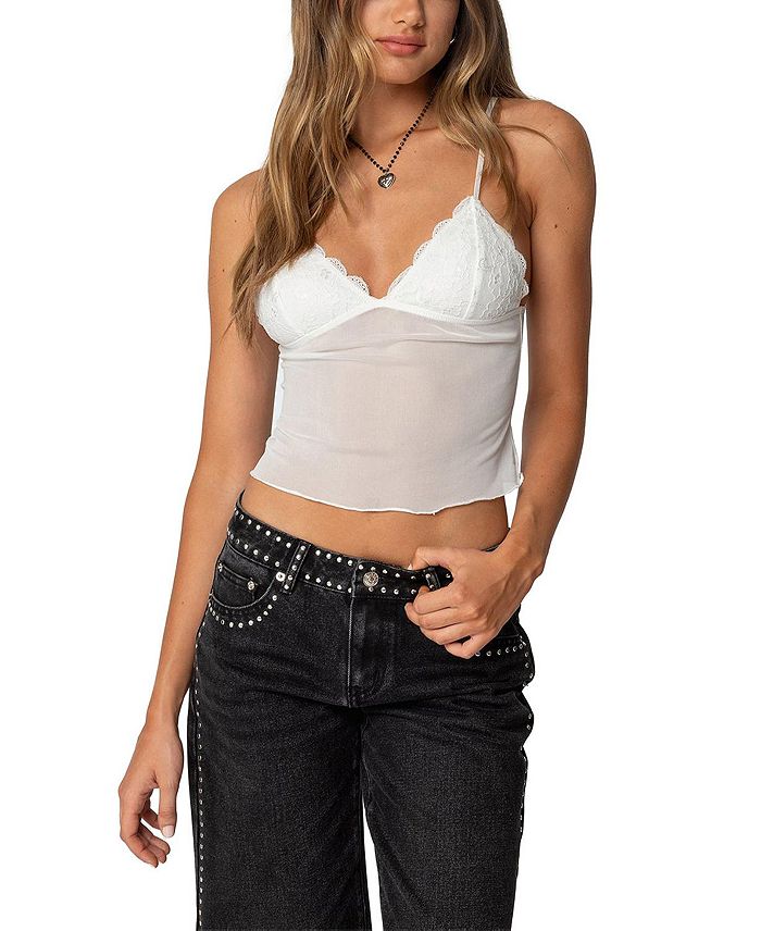 Малика Лейси прозрачный сетчатый топ Edikted, белый
Малика Лейси прозрачный сетчатый топ Edikted, белый