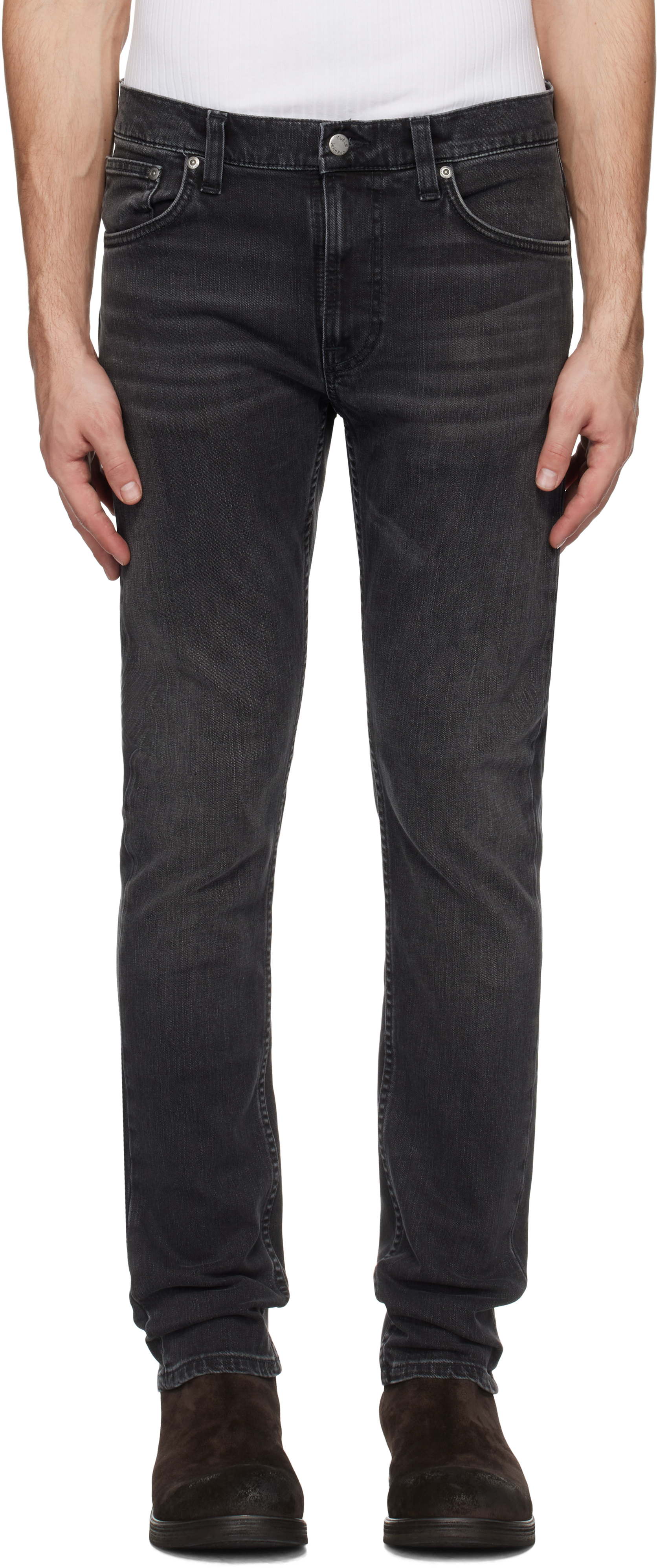 Черные джинсы Lean Dean Nudie Jeans, Black eyes
Черные джинсы Lean Dean Nudie Jeans, Black eyes