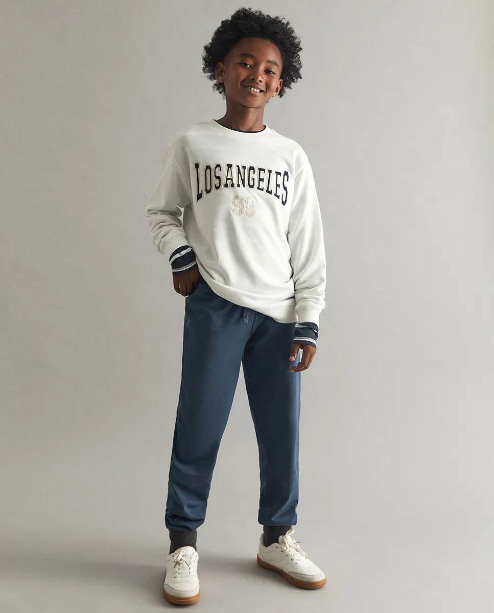 Базовые брюки из махровой ткани Sfera, темно-синий
Базовые брюки из махровой ткани Sfera, темно-синий