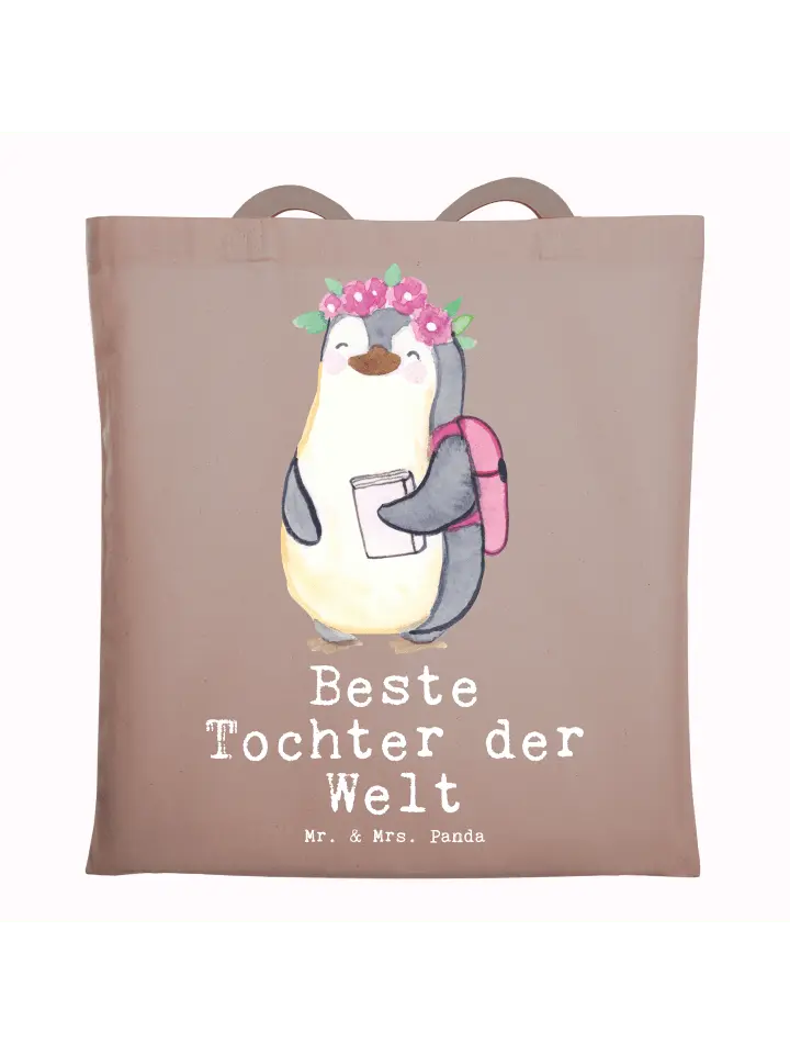 Сумка для переноски Mr & Mrs Panda Pinguin Beste Tochter der Welt, пастельно-коричневый
Сумка для переноски Mr & Mrs Panda Pinguin Beste Tochter der Welt, пастельно-коричневый