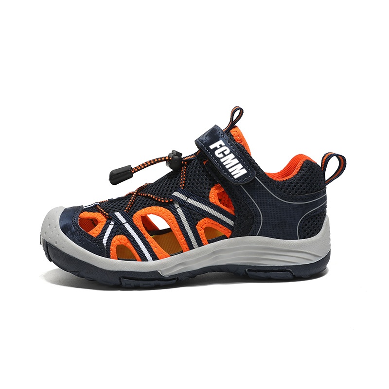 Детские сандалии с нескользящей подошвой FCMM, синий/оранжевый
Детские сандалии с нескользящей подошвой FCMM, синий/оранжевый