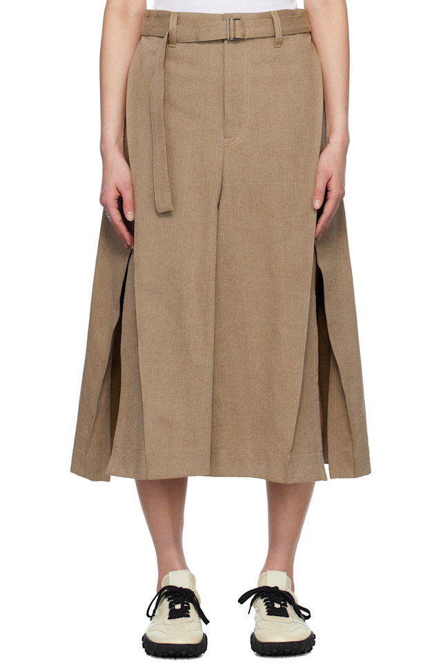 Миди-юбка из смесового денима Sacai, бежевый
Миди-юбка из смесового денима Sacai, бежевый