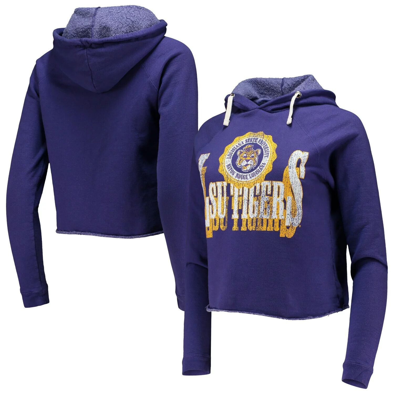 Женский оригинальный ретро-брендовый фиолетовый LSU Tigers Vault, винтажный укороченный пуловер с капюшоном
Женский оригинальный ретро-брендовый фиолетовый LSU Tigers Vault, винтажный укороченный пуловер с капюшоном