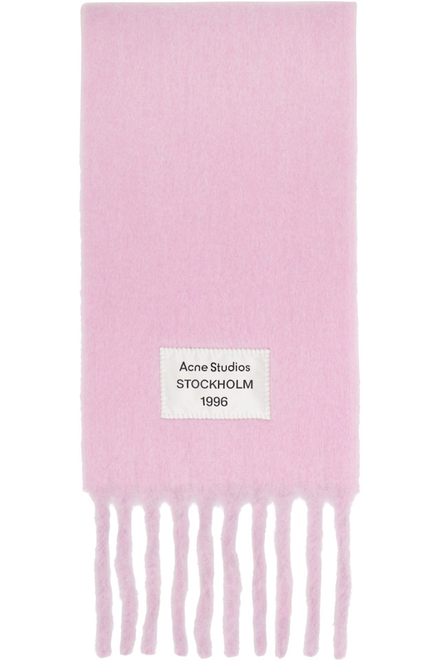 Acne Studios Розовый шарф с бахромой и логотипом
Acne Studios Розовый шарф с бахромой и логотипом