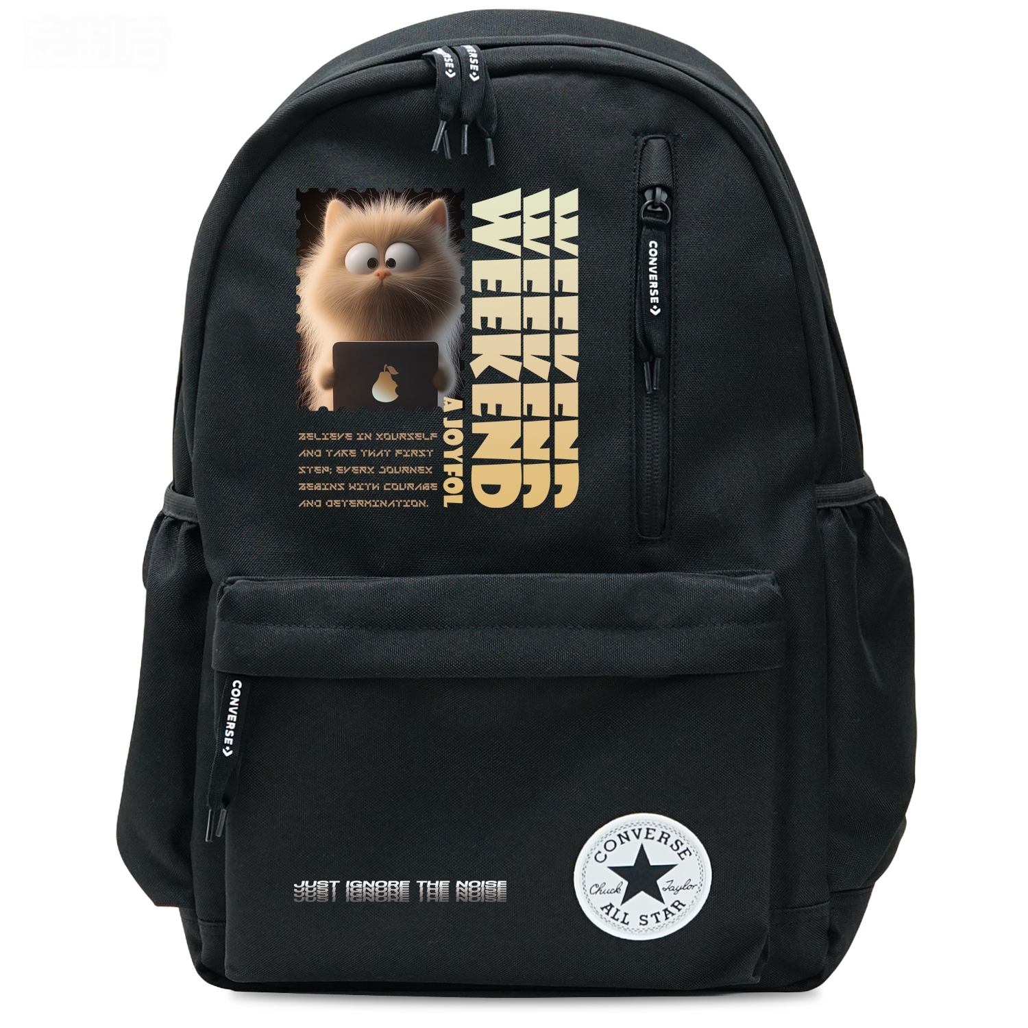 Converse Полиэстеровый рюкзак для студентов среднего размера унисекс черный, Caramel Cat
Converse Полиэстеровый рюкзак для студентов среднего размера унисекс черный, Caramel Cat