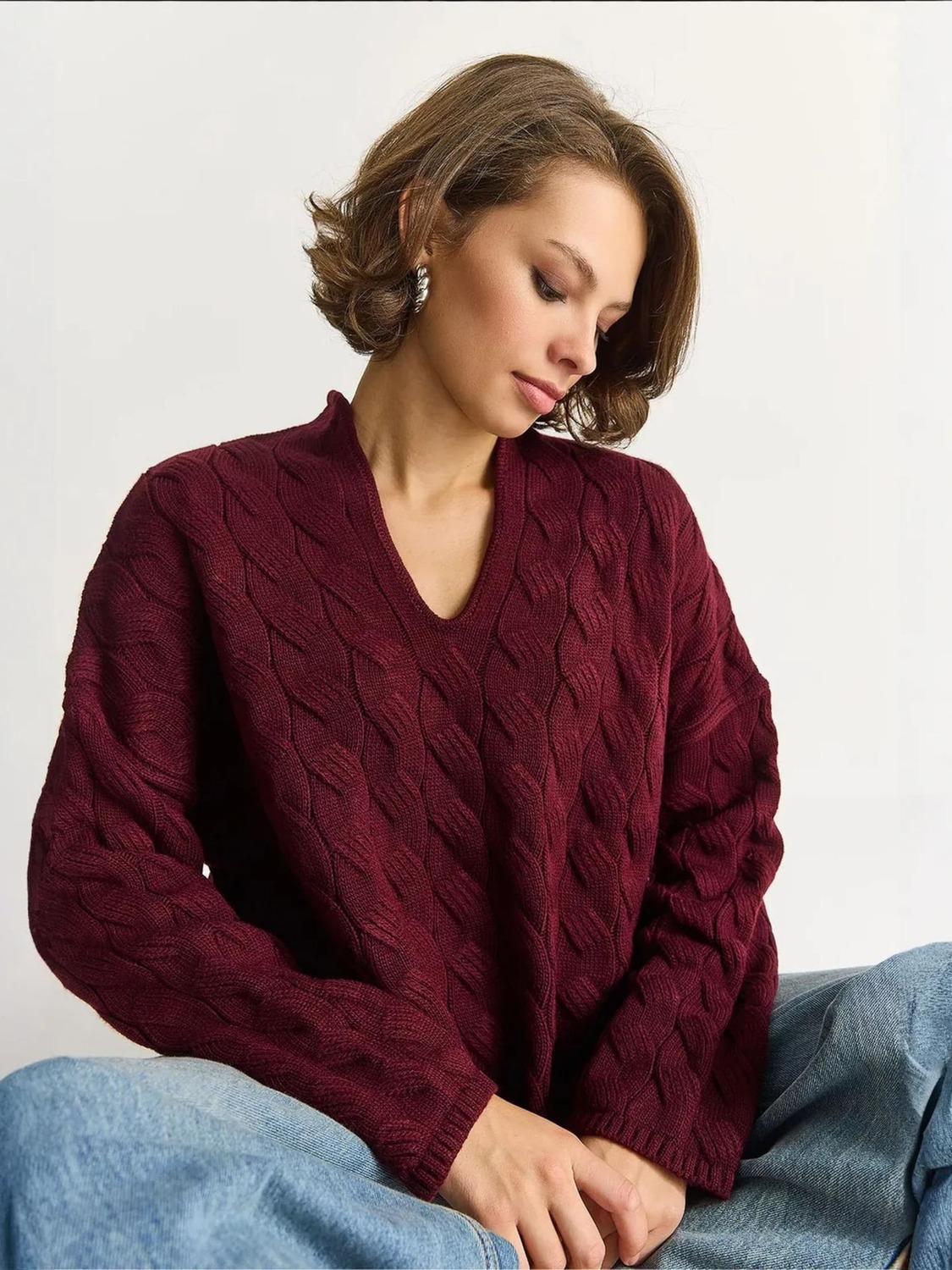 Bianco Lucci Свитер в винном красном
Bianco Lucci Свитер в винном красном