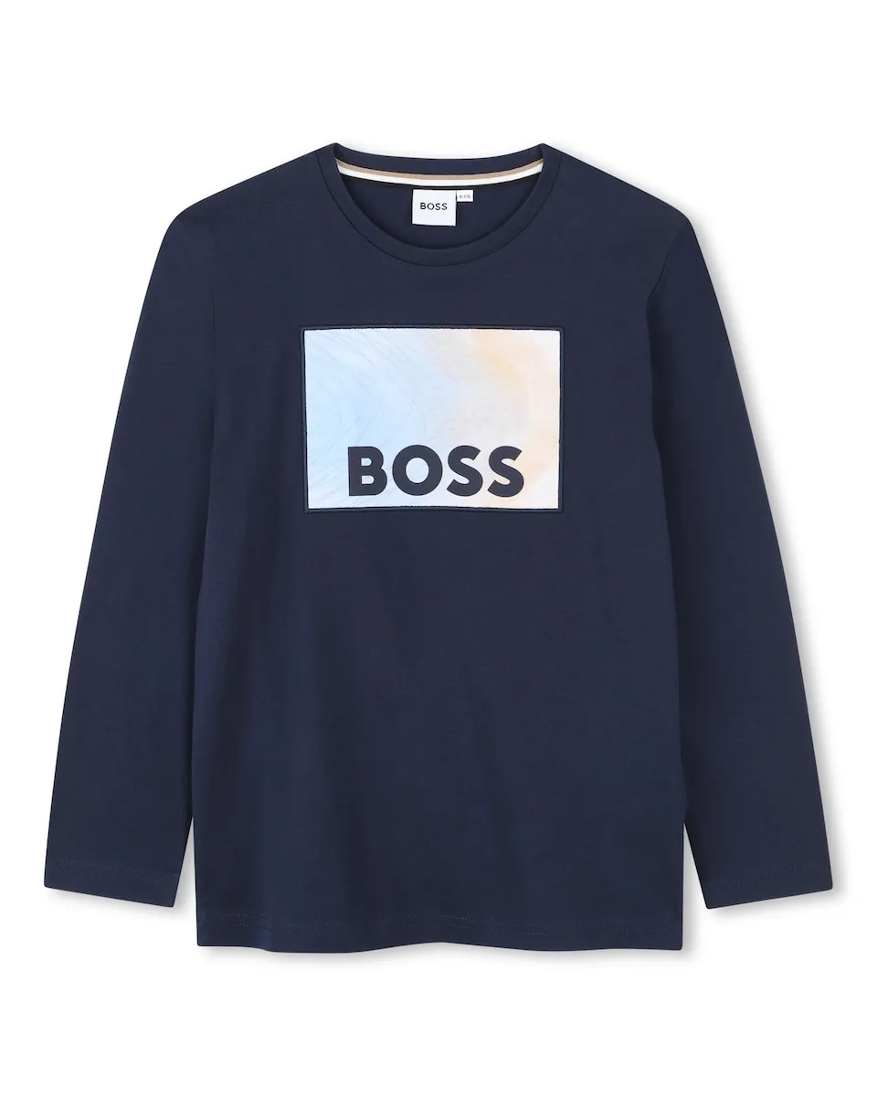 Футболка для мальчика 100% хлопок с длинными рукавами BOSS Kidswear, темно-синий
Футболка для мальчика 100% хлопок с длинными рукавами BOSS Kidswear, темно-синий