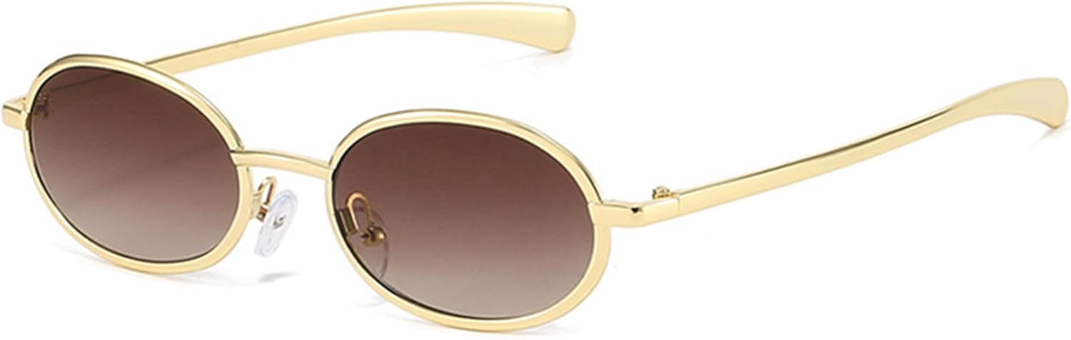 Солнцезащитные очки Bullabulling в стиле ретро, овальные, для женщин и мужчин, модные солнцезащитные очки 70-х годов, золотистая металлическая оправа, защита от УФ-излучения UV400, Gold Tea
Солнцезащитные очки Bullabulling в стиле ретро, овальные, для женщин и мужчин, модные солнцезащитные очки 70-х годов, золотистая металлическая оправа, защита от УФ-излучения UV400, Gold Tea