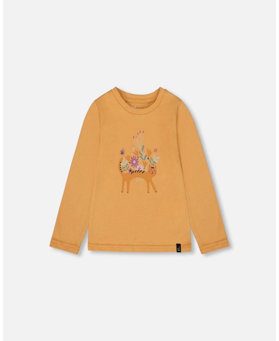 Хлопковая футболка для девочки золотисто-желтого цвета с кошкой - для малышей/детей Deux par Deux, Golden yellow
Хлопковая футболка для девочки золотисто-желтого цвета с кошкой - для малышей/детей Deux par Deux, Golden yellow