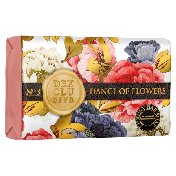 Кусковое мыло класса люкс, 150 г Dexclusive Dance of flowers
Кусковое мыло класса люкс, 150 г Dexclusive Dance of flowers