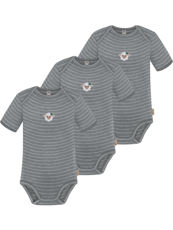 Normani Outdoor Sports Комплект из 3 детских боди с коротким рукавом из мериносовой шерсти, цвет Тауранга, серая полоска
Normani Outdoor Sports Комплект из 3 детских боди с коротким рукавом из мериносовой шерсти, цвет Тауранга, серая полоска