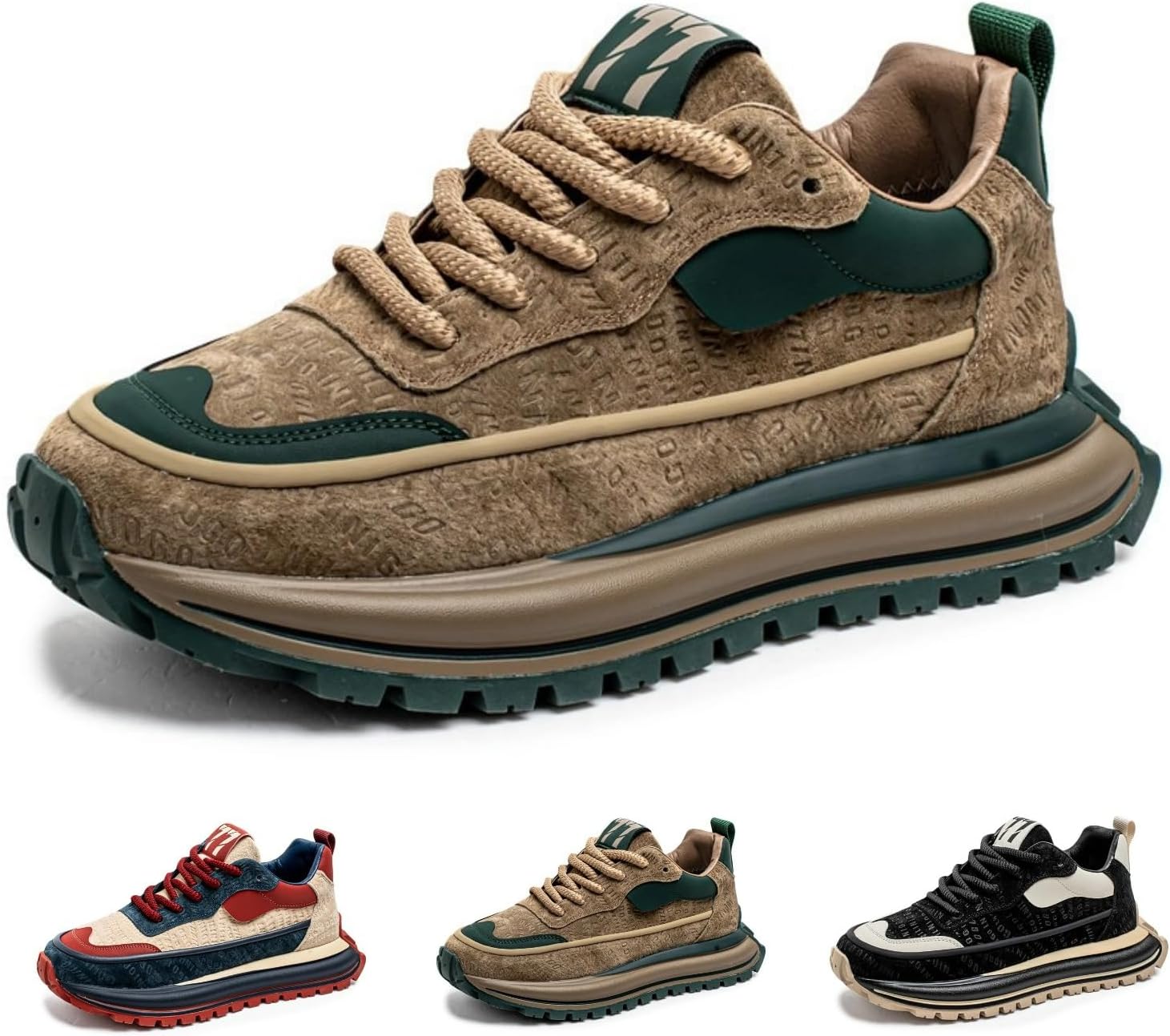 Мужские модные повседневные кроссовки с массивной подошвой, с противоскользящей удобной спортивной стелькой, уличная обувь для прогулок Macefil, зеленый/хаки
Мужские модные повседневные кроссовки с массивной подошвой, с противоскользящей удобной спортивной стелькой, уличная обувь для прогулок Macefil, зеленый/хаки
