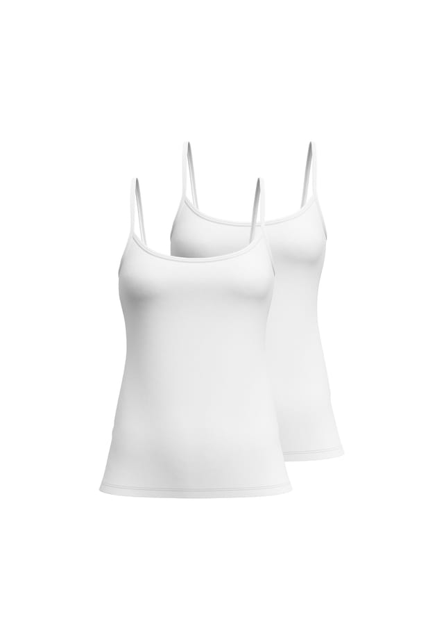 Комплект из 2 топов-спагетти - базовый хлопковый топ-майка однотонный трикотаж Calida, белый
Комплект из 2 топов-спагетти - базовый хлопковый топ-майка однотонный трикотаж Calida, белый