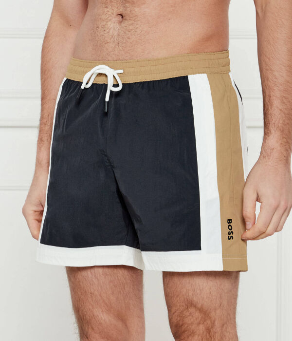 Шорты мужские Boss плавательные на кулиске, черный/белый/коричневый
Шорты мужские Boss плавательные на кулиске, черный/белый/коричневый