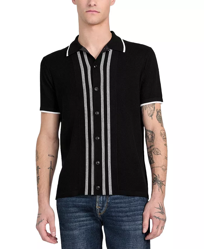 Мужской расслабленный поло-свитер Tyler в полоску GUESS, мультиколор
Мужской расслабленный поло-свитер Tyler в полоску GUESS, мультиколор