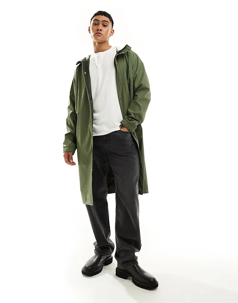 Удлиненная прорезиненная ветровка цвета хаки ASOS DESIGN
Удлиненная прорезиненная ветровка цвета хаки ASOS DESIGN
