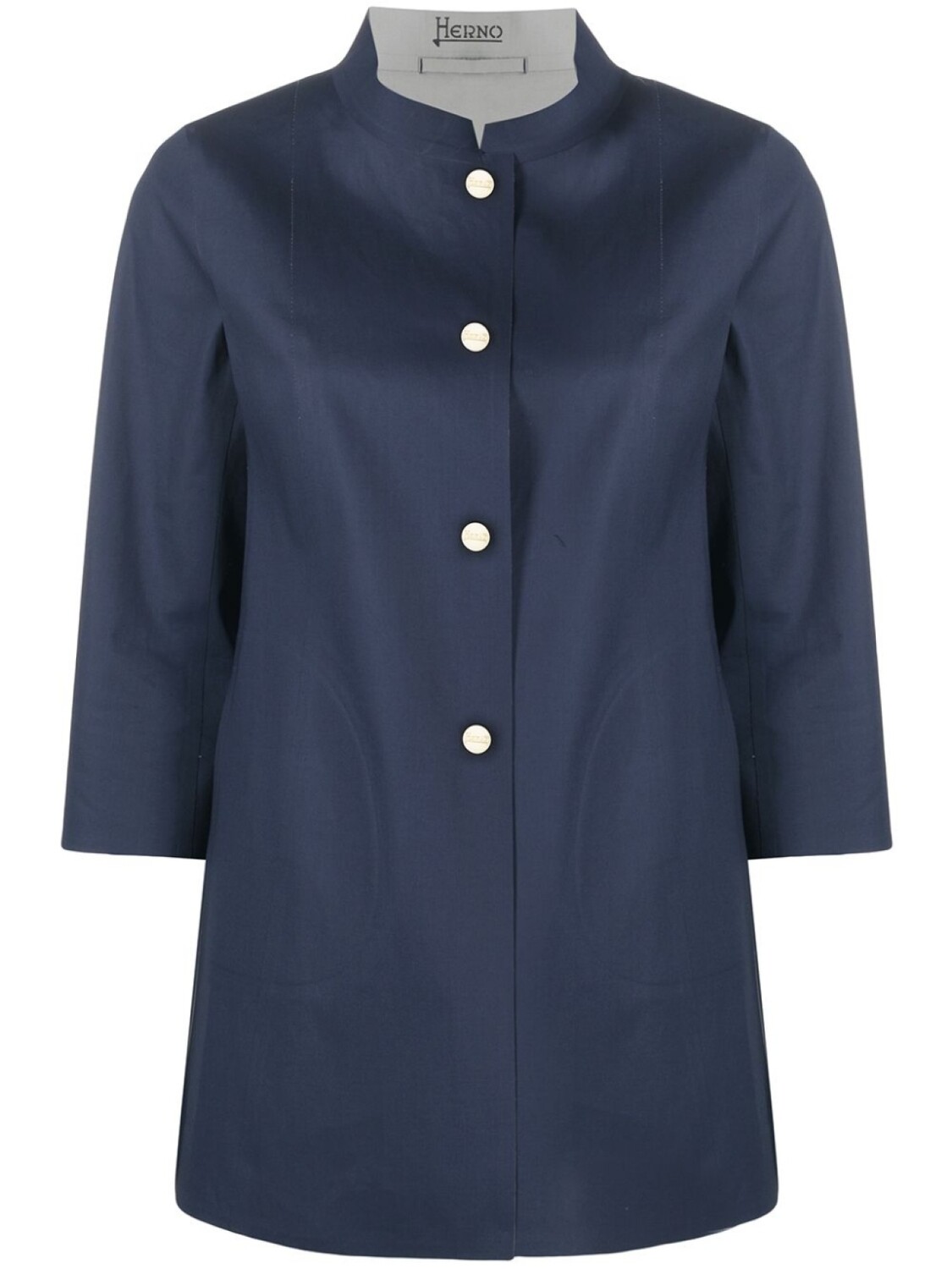 Herno жакет с воротником-стойкой и рукавами три четверти, синий
Herno жакет с воротником-стойкой и рукавами три четверти, синий