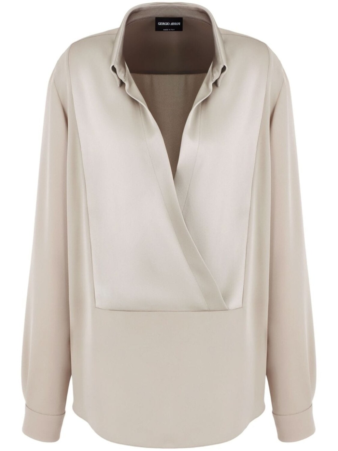 Giorgio Armani шелковая блузка с длинными рукавами и драпировкой, нейтральный цвет
Giorgio Armani шелковая блузка с длинными рукавами и драпировкой, нейтральный цвет