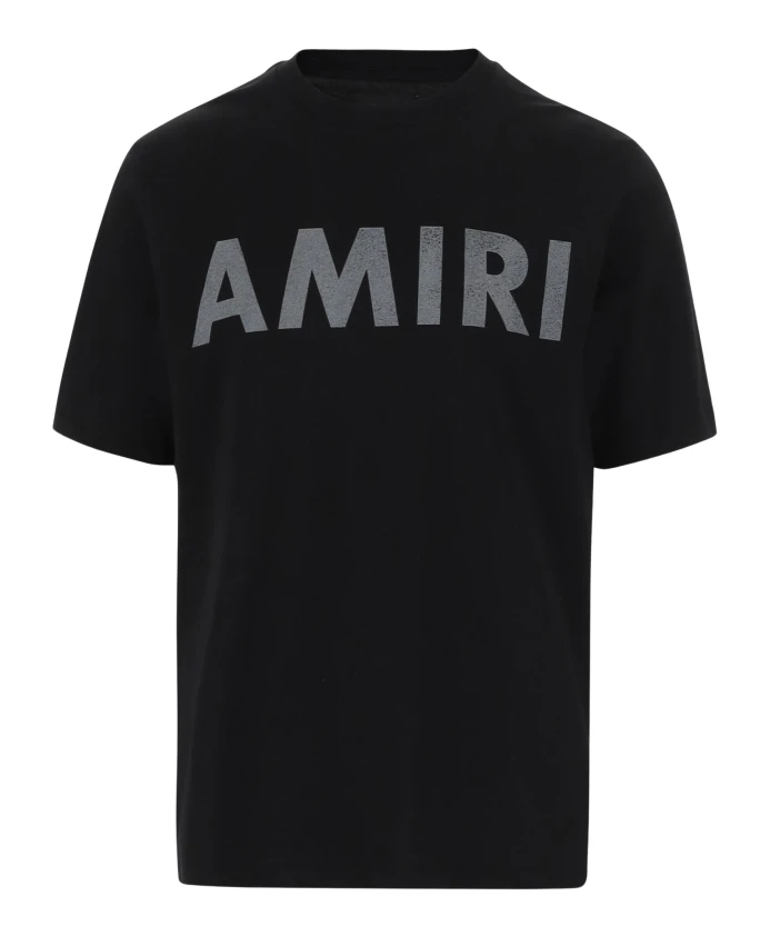 Черная хлопковая футболка с логотипом Amiri, черный
Черная хлопковая футболка с логотипом Amiri, черный