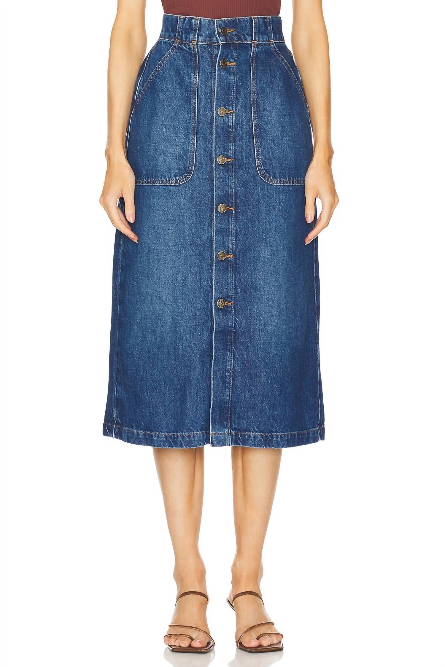 Современная юбка-миди с карманами в октябре FRAME, цвет october
Современная юбка-миди с карманами в октябре FRAME, цвет october