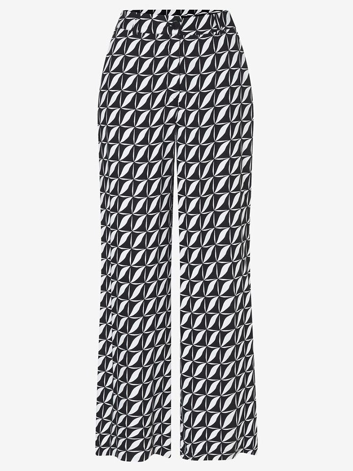 Тканевые брюки More & More, черный/белый
Тканевые брюки More & More, черный/белый