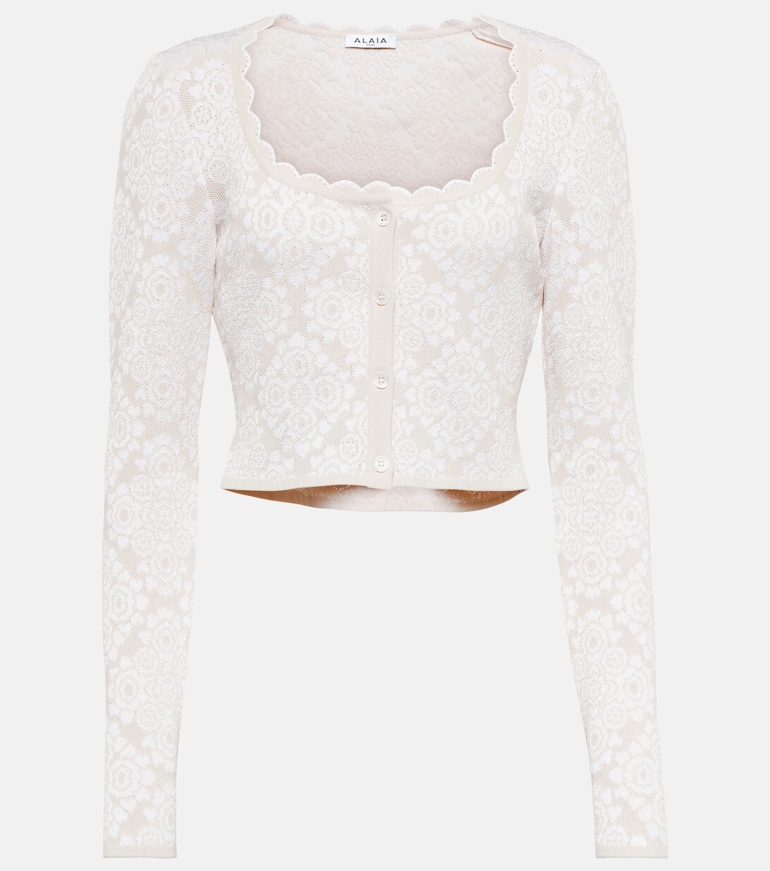 Кардиган с цветочным принтом ALAÏA, белый
Кардиган с цветочным принтом ALAÏA, белый