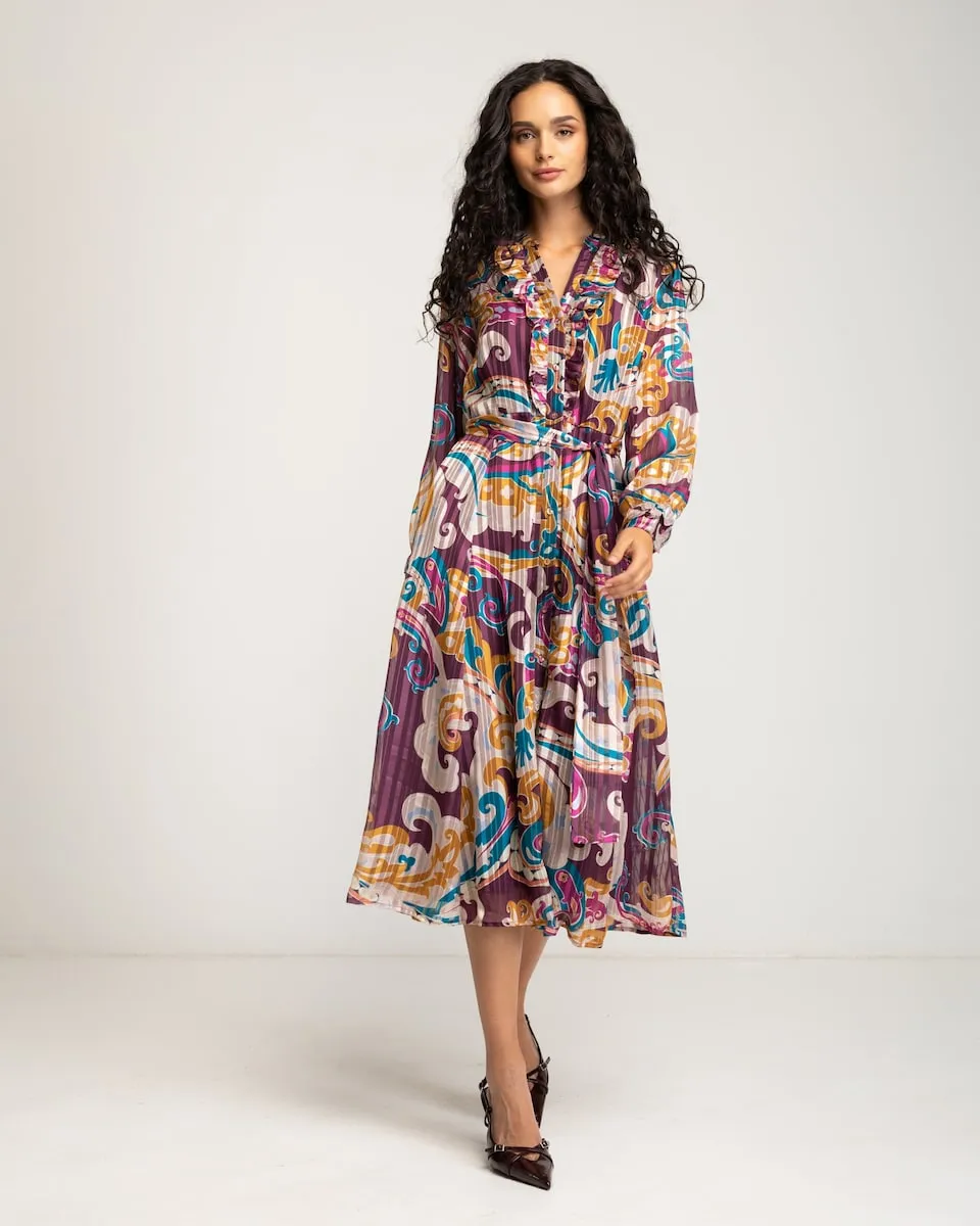 Длинное платье с рисунком пейсли Niza, фиолетовый
Длинное платье с рисунком пейсли Niza, фиолетовый