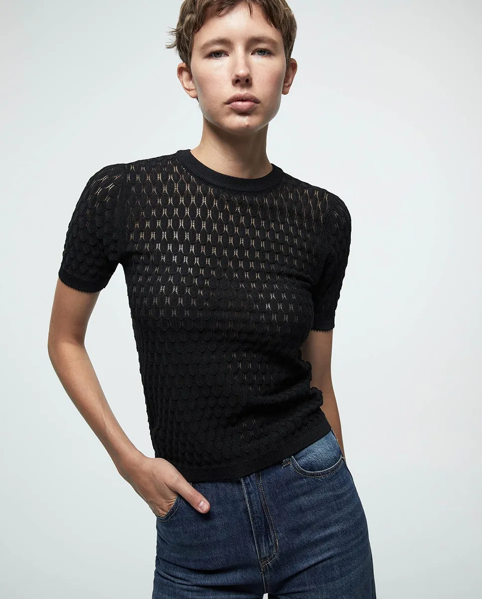 Ажурный джемпер Sfera, черный
Ажурный джемпер Sfera, черный