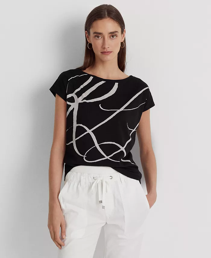 Футболка с коротким рукавом и принтом логотипа Lauren Ralph Lauren, черный
Футболка с коротким рукавом и принтом логотипа Lauren Ralph Lauren, черный