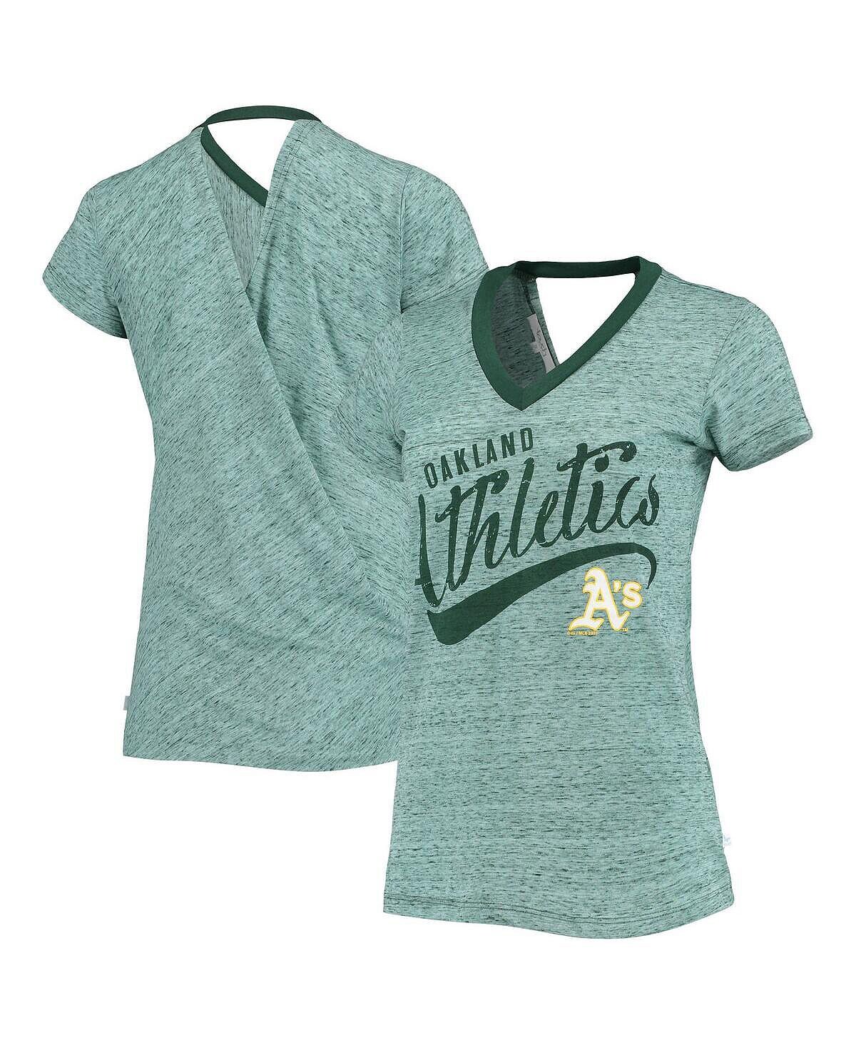 Зеленая женская футболка с v-образным вырезом и запахом на спине Oakland Athletics Hail Mary Touch, зеленый
Зеленая женская футболка с v-образным вырезом и запахом на спине Oakland Athletics Hail Mary Touch, зеленый