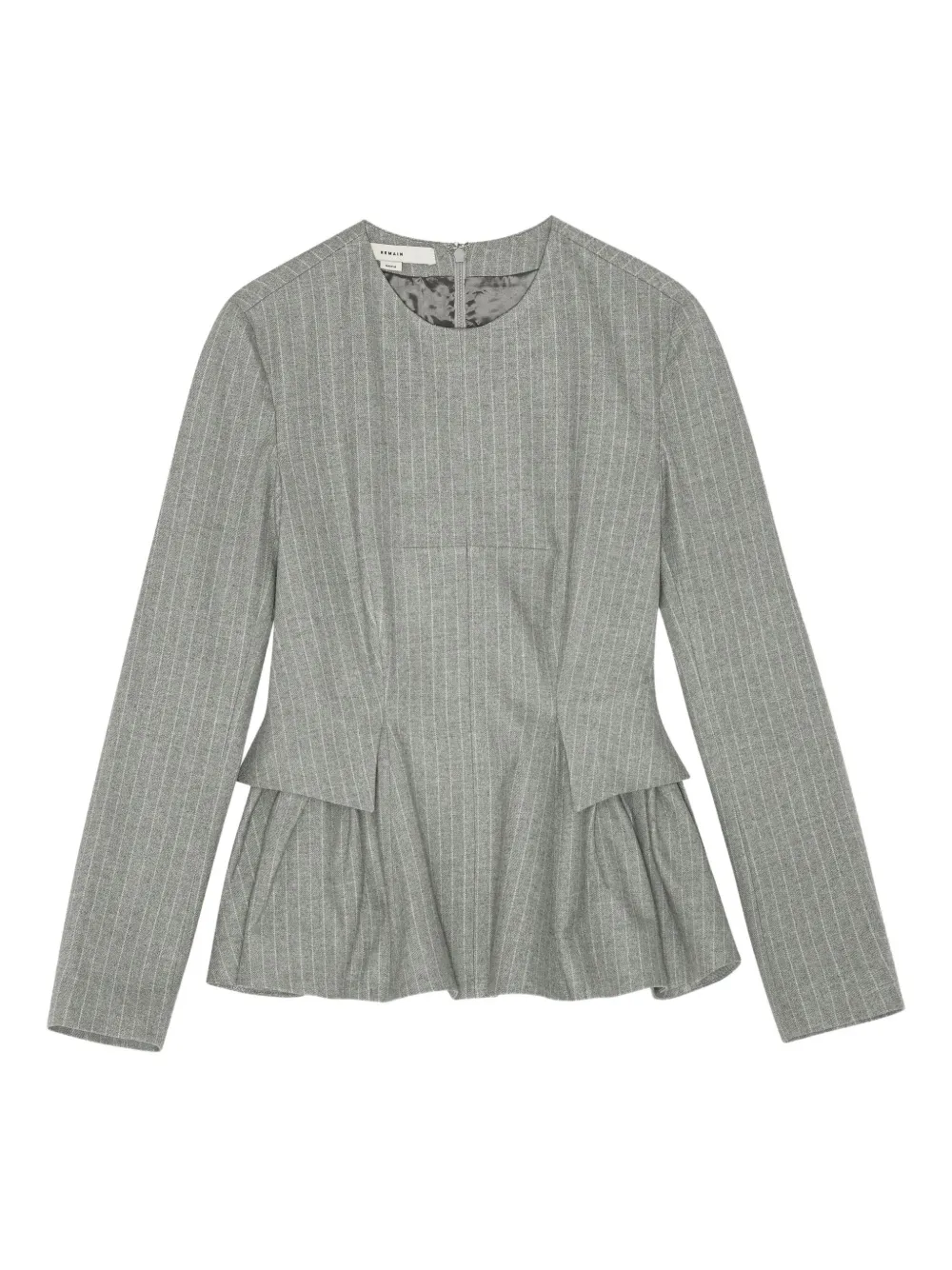 Топ в тонкую полоску с баской REMAIN, серый
Топ в тонкую полоску с баской REMAIN, серый