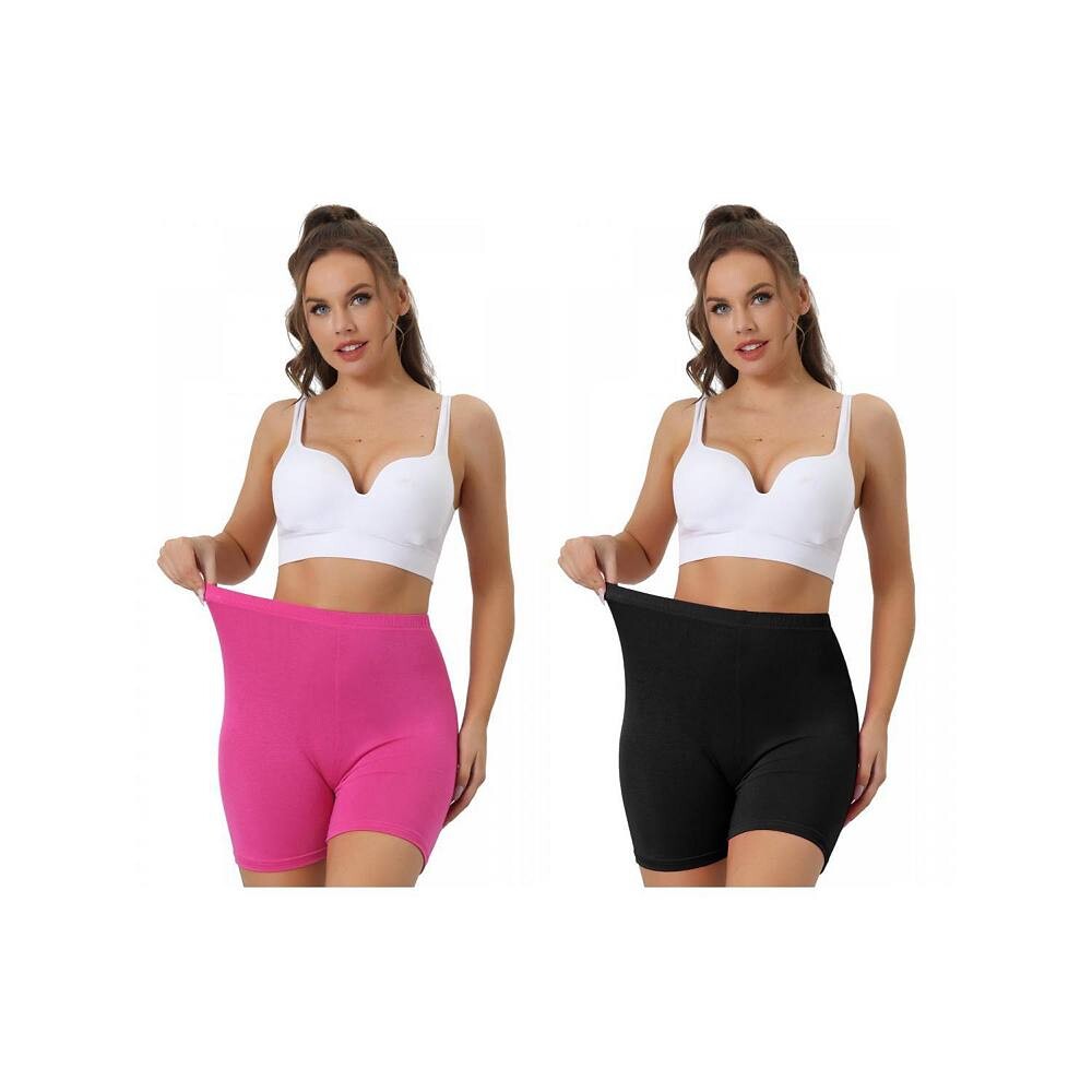 2 упаковки женских боксеров до середины бедра, мягкие эластичные шорты для мальчиков с полным покрытием, трусики ALLEGRA K, цвет Black Hot Pink
2 упаковки женских боксеров до середины бедра, мягкие эластичные шорты для мальчиков с полным покрытием, трусики ALLEGRA K, цвет Black Hot Pink