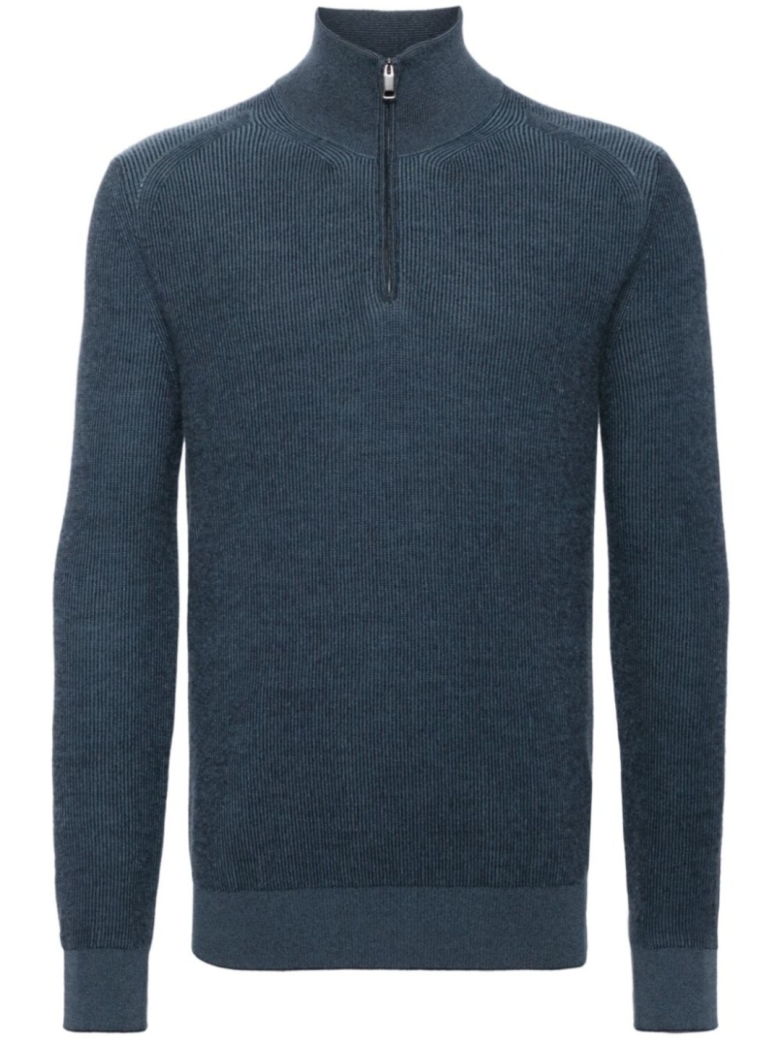 Brioni джемпер с воротником на молнии, синий 
Brioni джемпер с воротником на молнии, синий