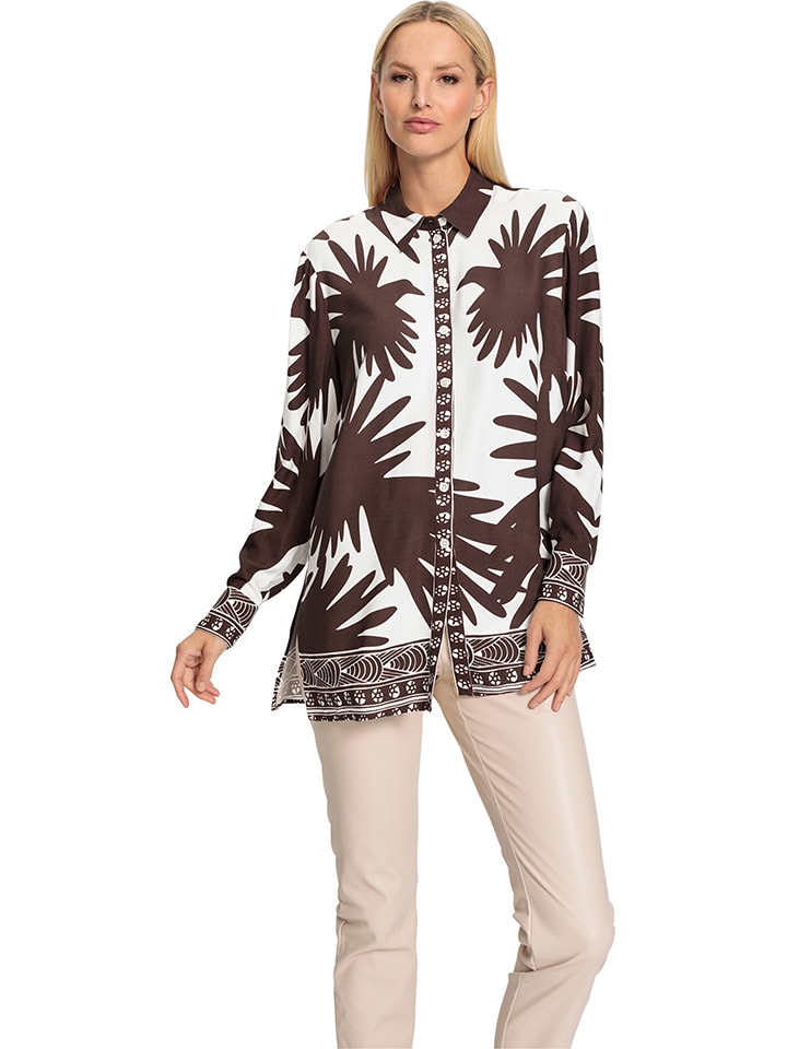 Рубашка Heine, белый/коричневый
Рубашка Heine, белый/коричневый