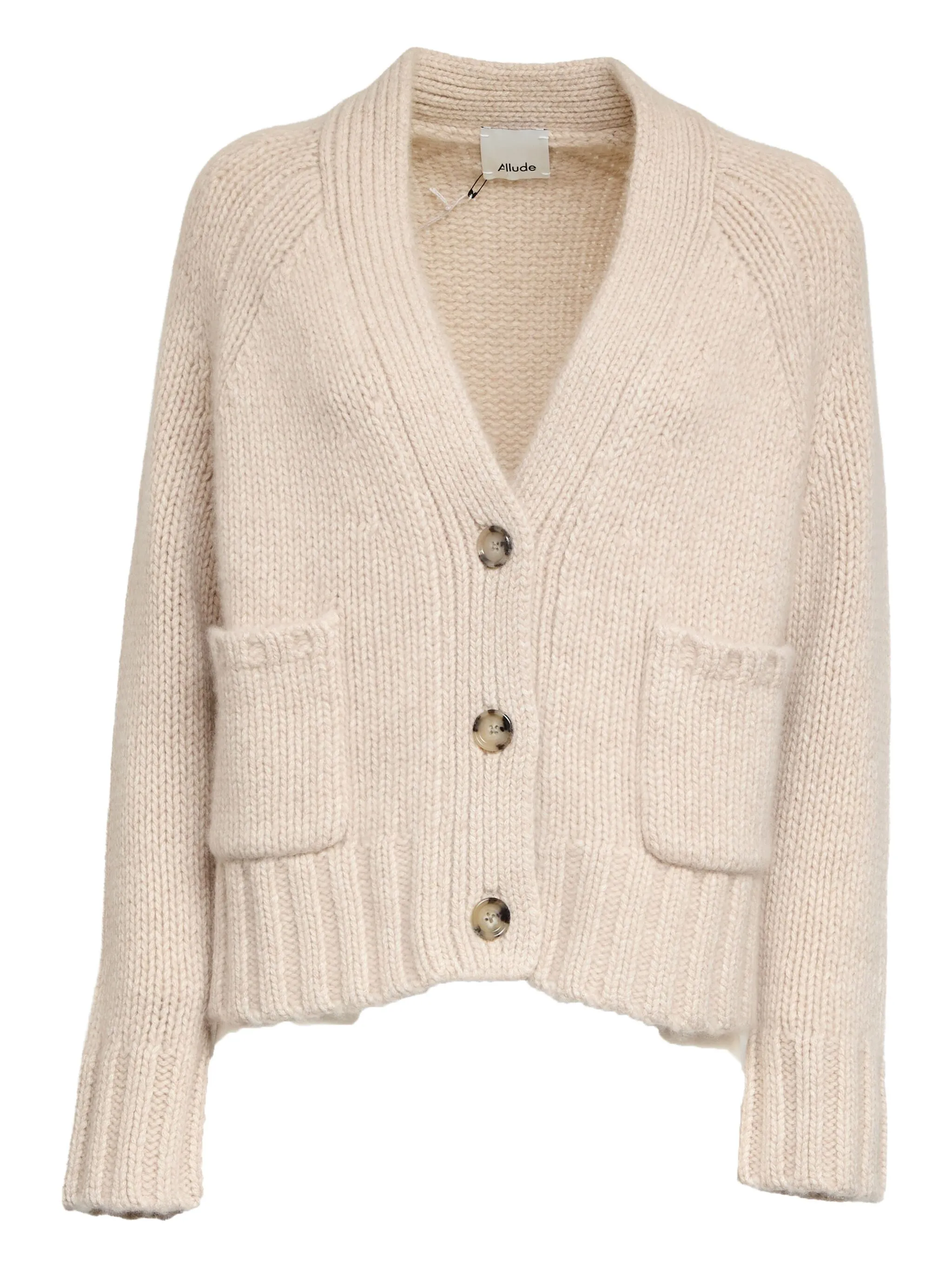 Кардиган с V-образным вырезом и передним карманом Allude, кремовый
Кардиган с V-образным вырезом и передним карманом Allude, кремовый