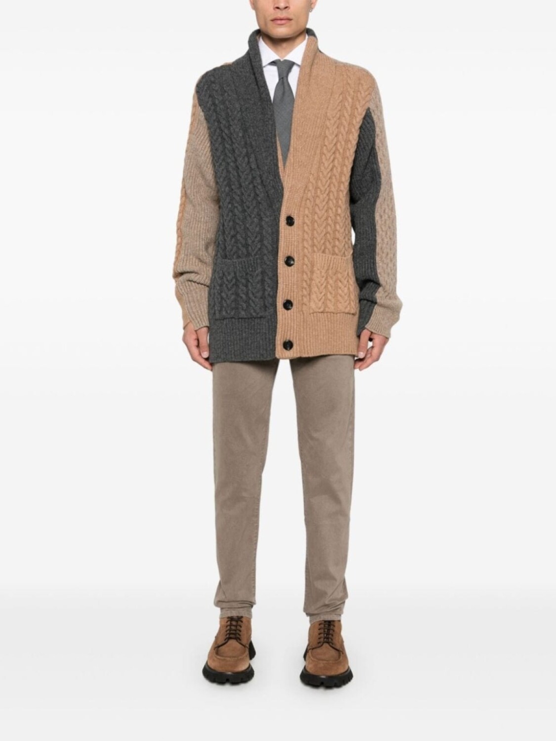 FEDERICO CINA кардиган в стиле колор-блок, коричневый
FEDERICO CINA кардиган в стиле колор-блок, коричневый