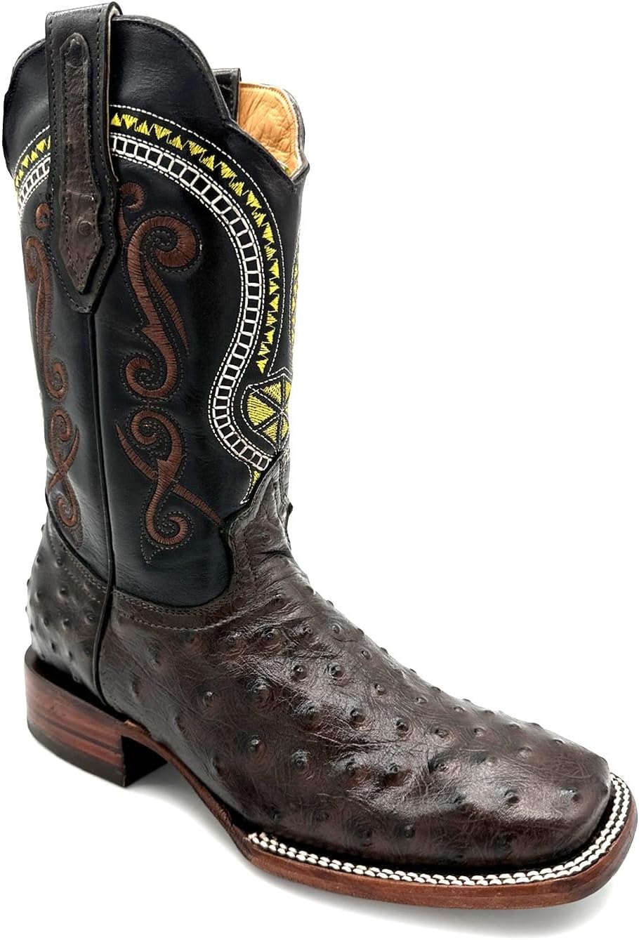 Мужские кожаные вестерн-сапоги Western Shops с квадратным носком и принтом из пера страуса The Western Shops, Café
Мужские кожаные вестерн-сапоги Western Shops с квадратным носком и принтом из пера страуса The Western Shops, Café