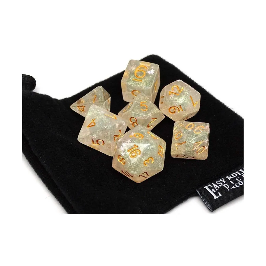 Звездная пыль цвета слоновой кости с золотом (7), Dice - 7 Piece Poly Sets - Galaxy/Stardust (Easy Roller Dice)
Звездная пыль цвета слоновой кости с золотом (7), Dice - 7 Piece Poly Sets - Galaxy/Stardust (Easy Roller Dice)