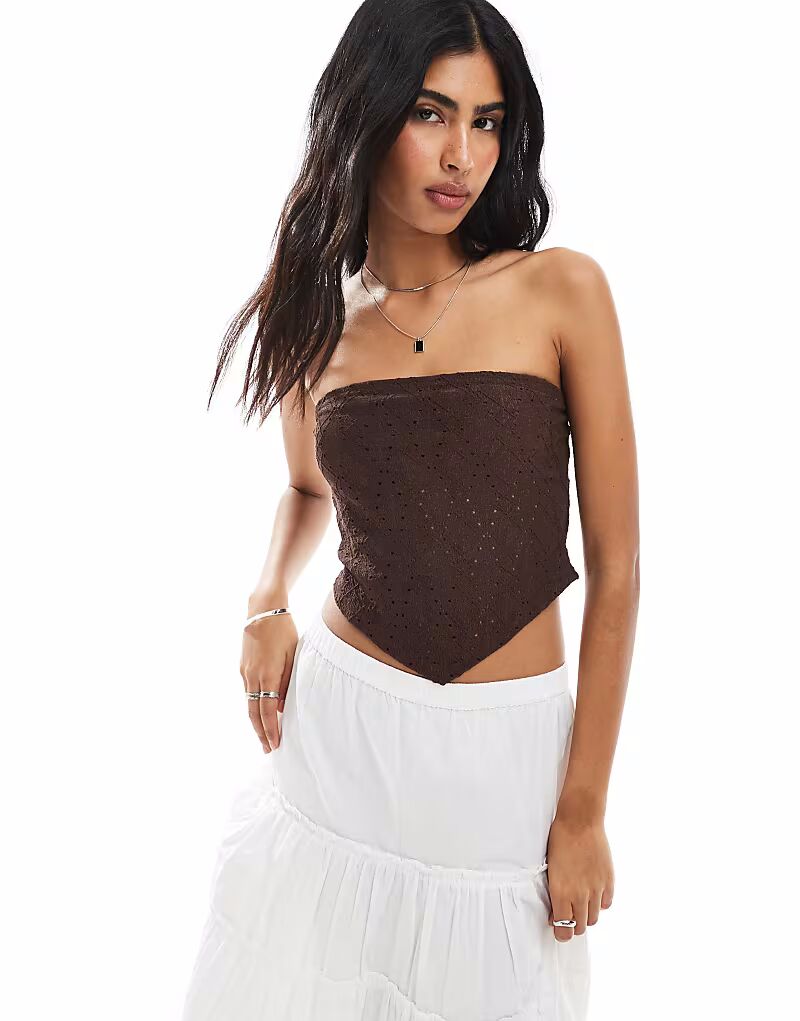 Топ с платком на подоле в шоколадном цвете Miss Selfridge
Топ с платком на подоле в шоколадном цвете Miss Selfridge