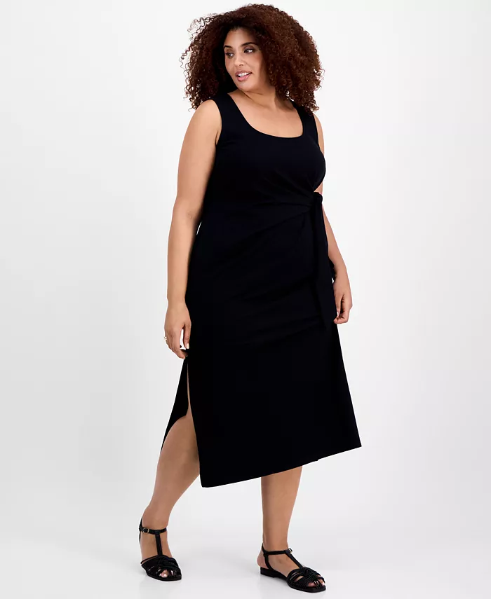 Модное миди-платье с завязками по боку больших размеров On 34th, черный
Модное миди-платье с завязками по боку больших размеров On 34th, черный