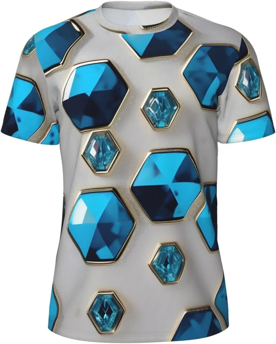 Футболка мужская Blue Hexagons and Diamonds Print, легкая, для спортзала YANYU
Футболка мужская Blue Hexagons and Diamonds Print, легкая, для спортзала YANYU
