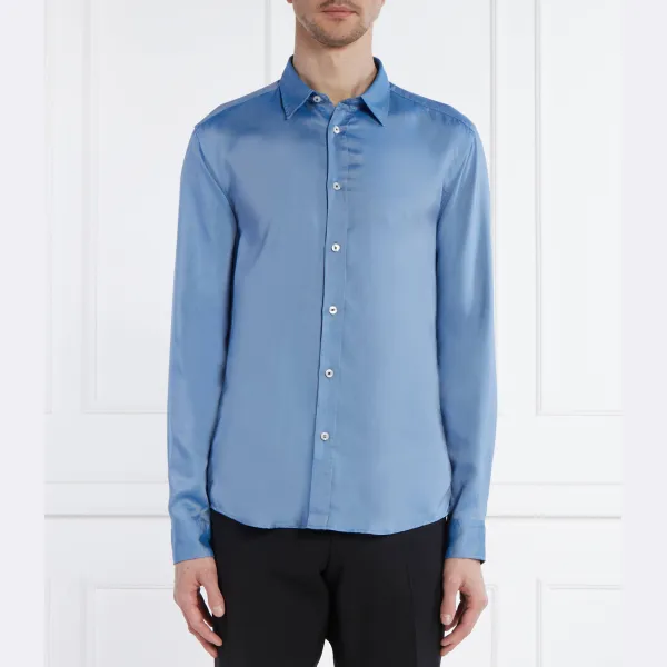 Рубашка S-liam стандартного кроя Boss, синий 
Рубашка S-liam стандартного кроя Boss, синий