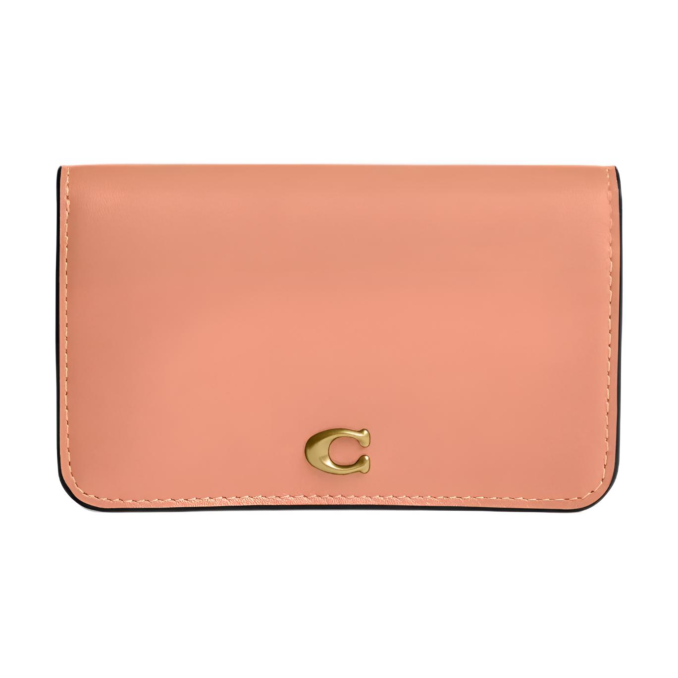 COACH Мини-картхолдер из телячьей кожи для женщин, цвет brass & peach
COACH Мини-картхолдер из телячьей кожи для женщин, цвет brass & peach