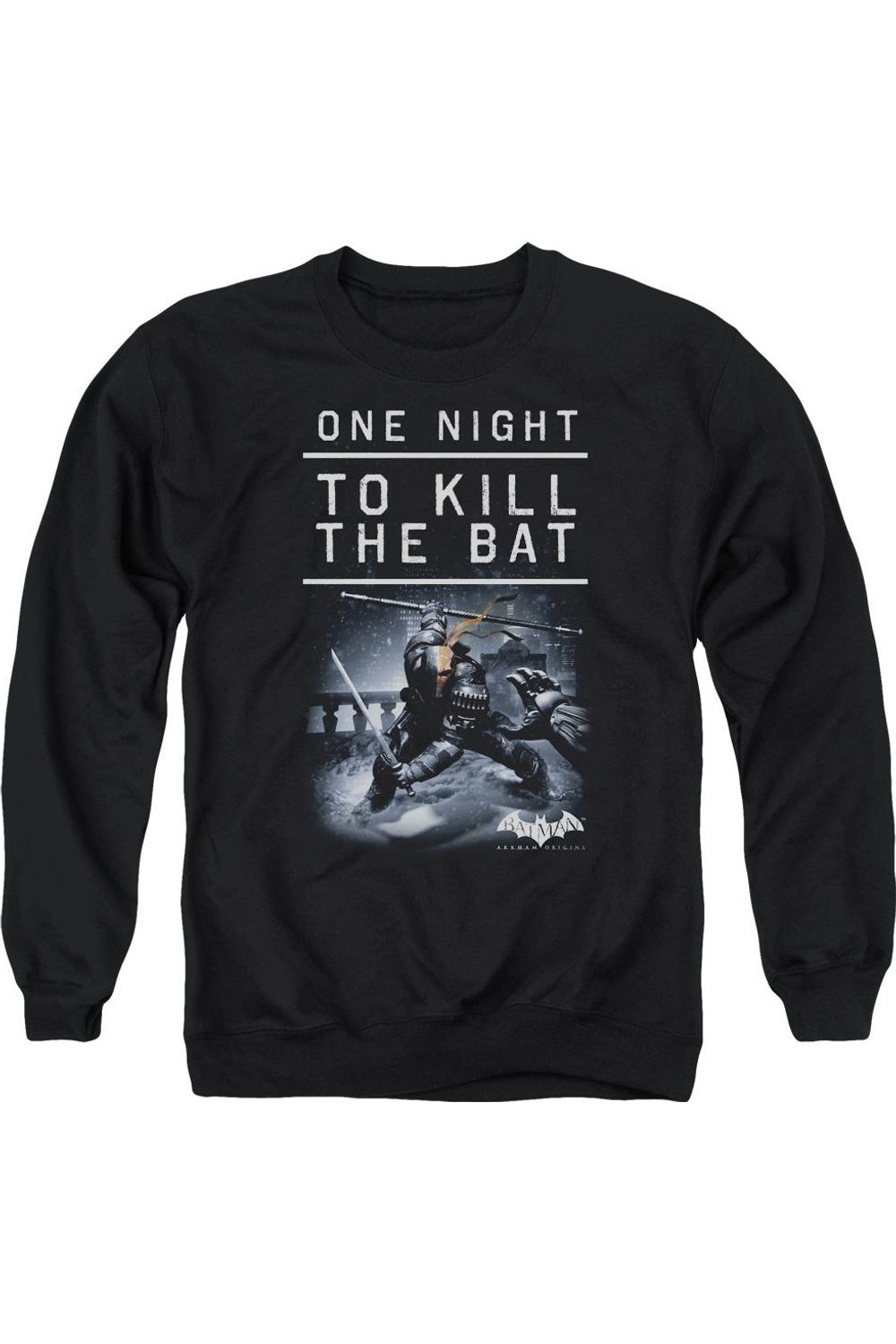 Толстовка Batman Arkham Origins One Night для взрослых с круглым вырезом Gildan, черный
Толстовка Batman Arkham Origins One Night для взрослых с круглым вырезом Gildan, черный