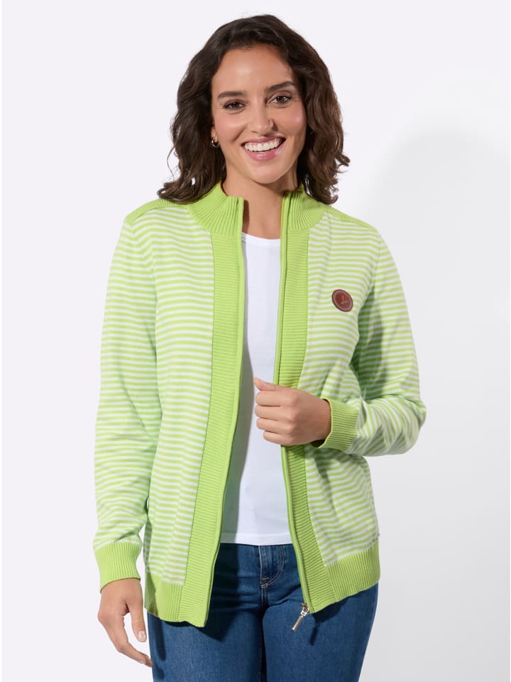 Кардиган в полоску цвета резеды и белого цвета WITT WEIDEN
Кардиган в полоску цвета резеды и белого цвета WITT WEIDEN